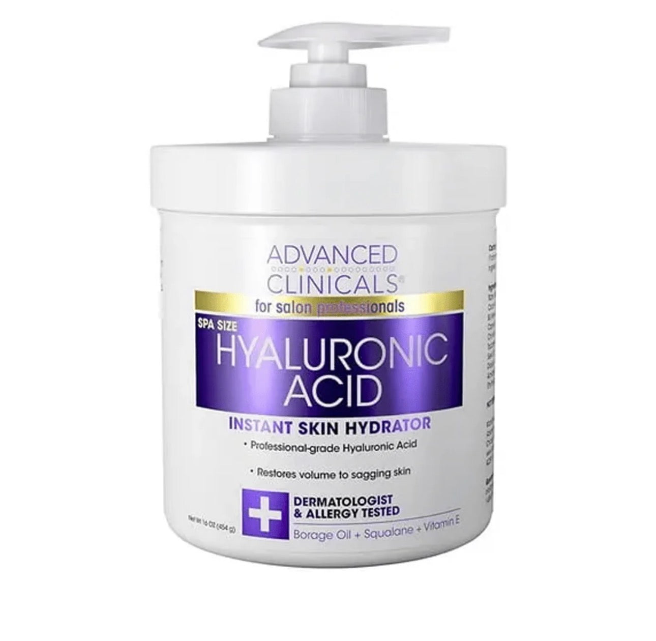 Advanced Clinicals Hyaluronic Acid 16oz