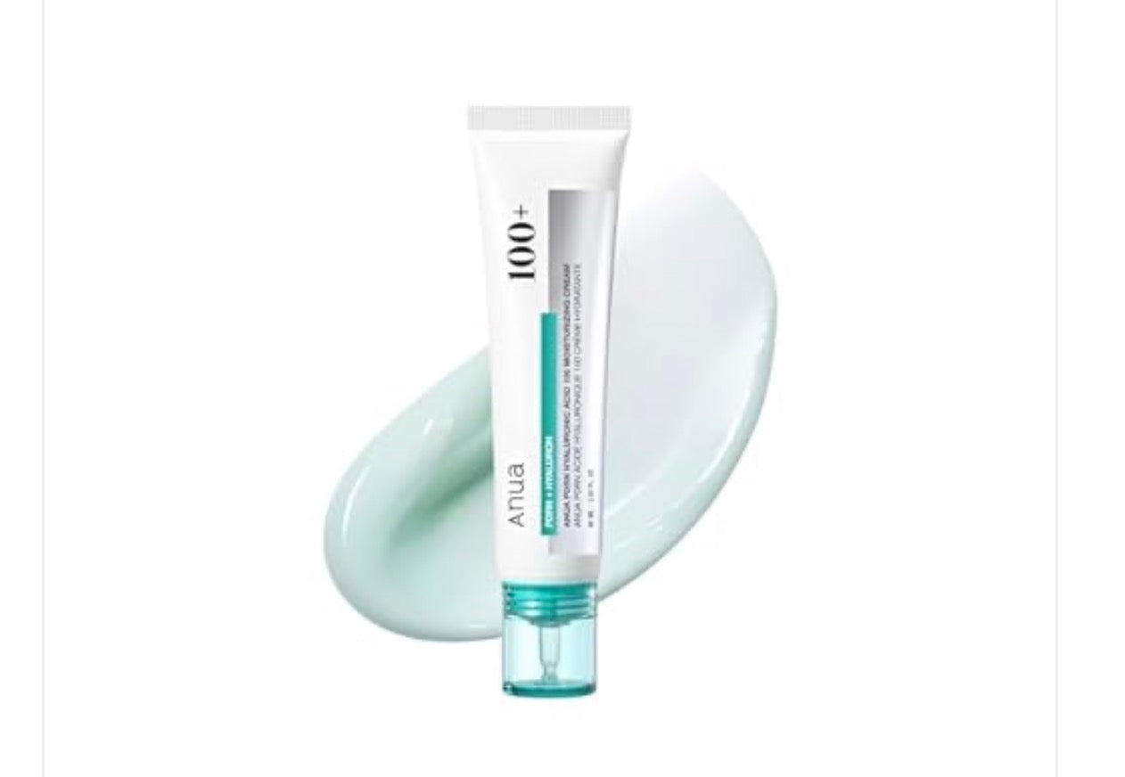 Anua PDRN Hyaluronic Acid 100 Moisturizing Cream, Lightweight, Non-Greasy Hydrating Face Moisturizer with Salmon DNA for Glass Skin, Korean Skincare (2.02 fl oz)