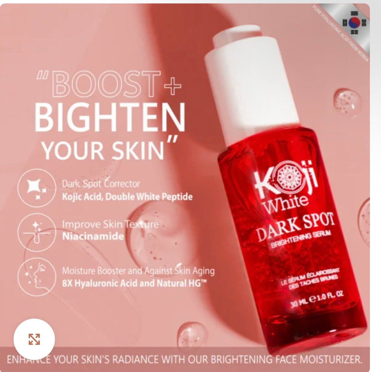 Koji White Dark Spot Brightening Serum 30 ml