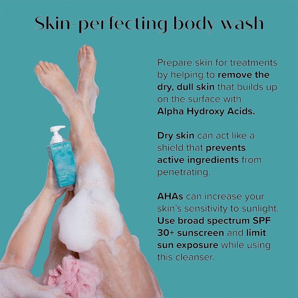 Medix 5.5 Body wash Skin Care Glycolic Acid Exfoliating Body Cleanser