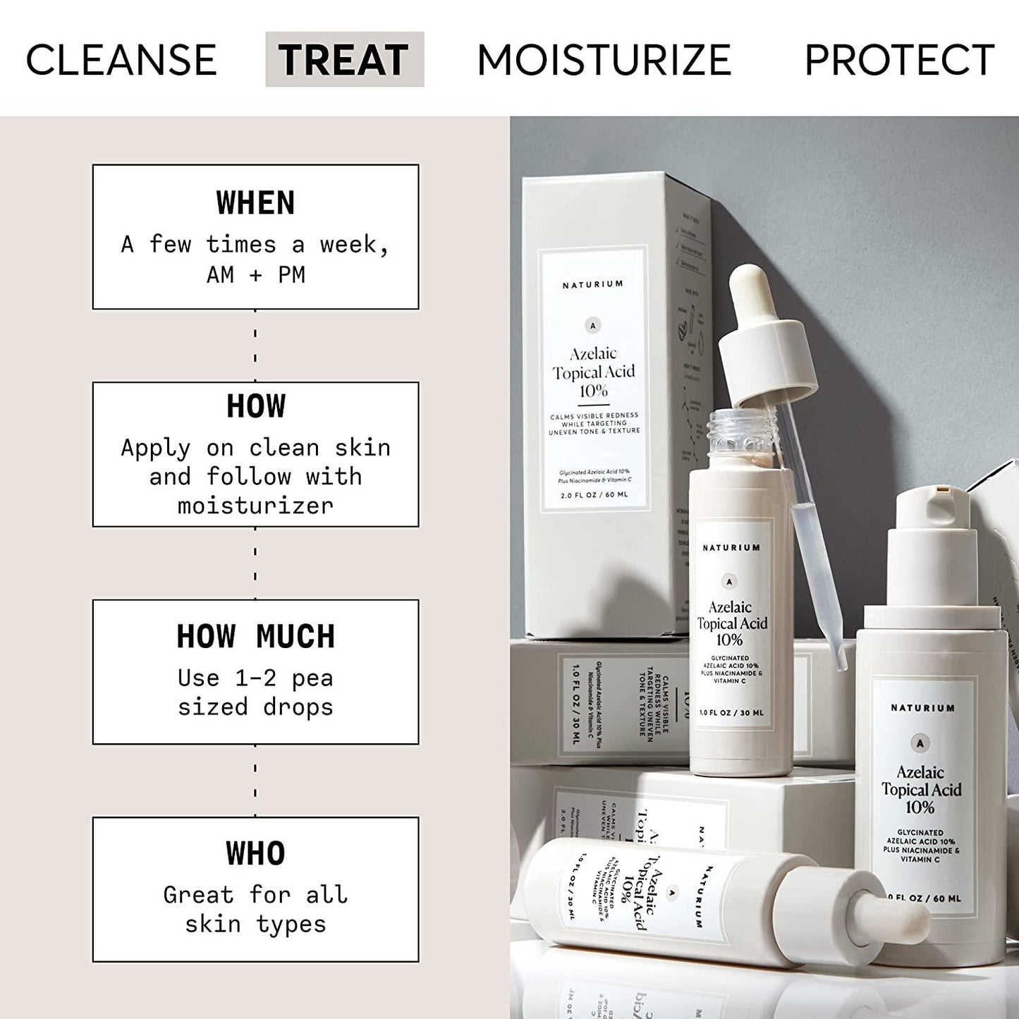 Naturium Azelaic Topical Acid 10%, Face & Skin Care Beauty Treatment with Niacinamide & Vitamin C