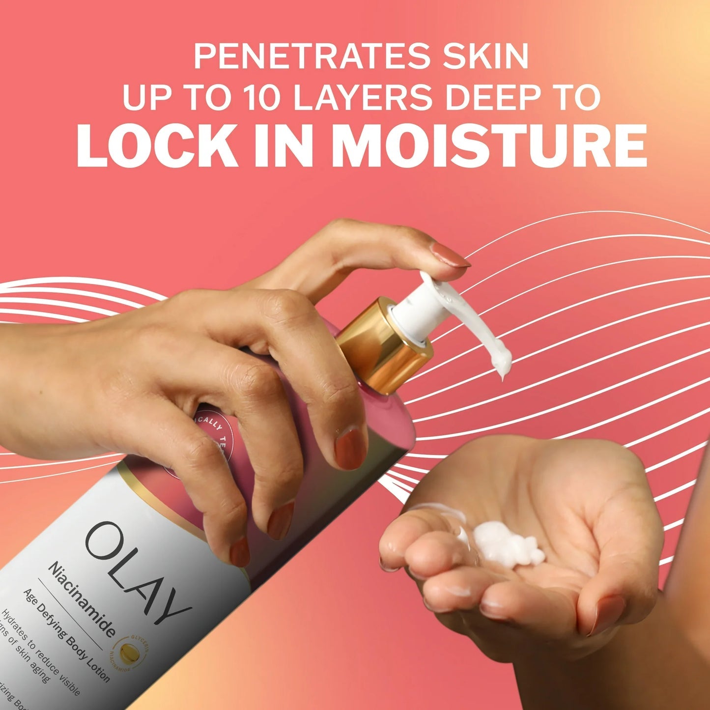 Olay Body Lotion Age Defying Hydrating for Women with Niacinamide