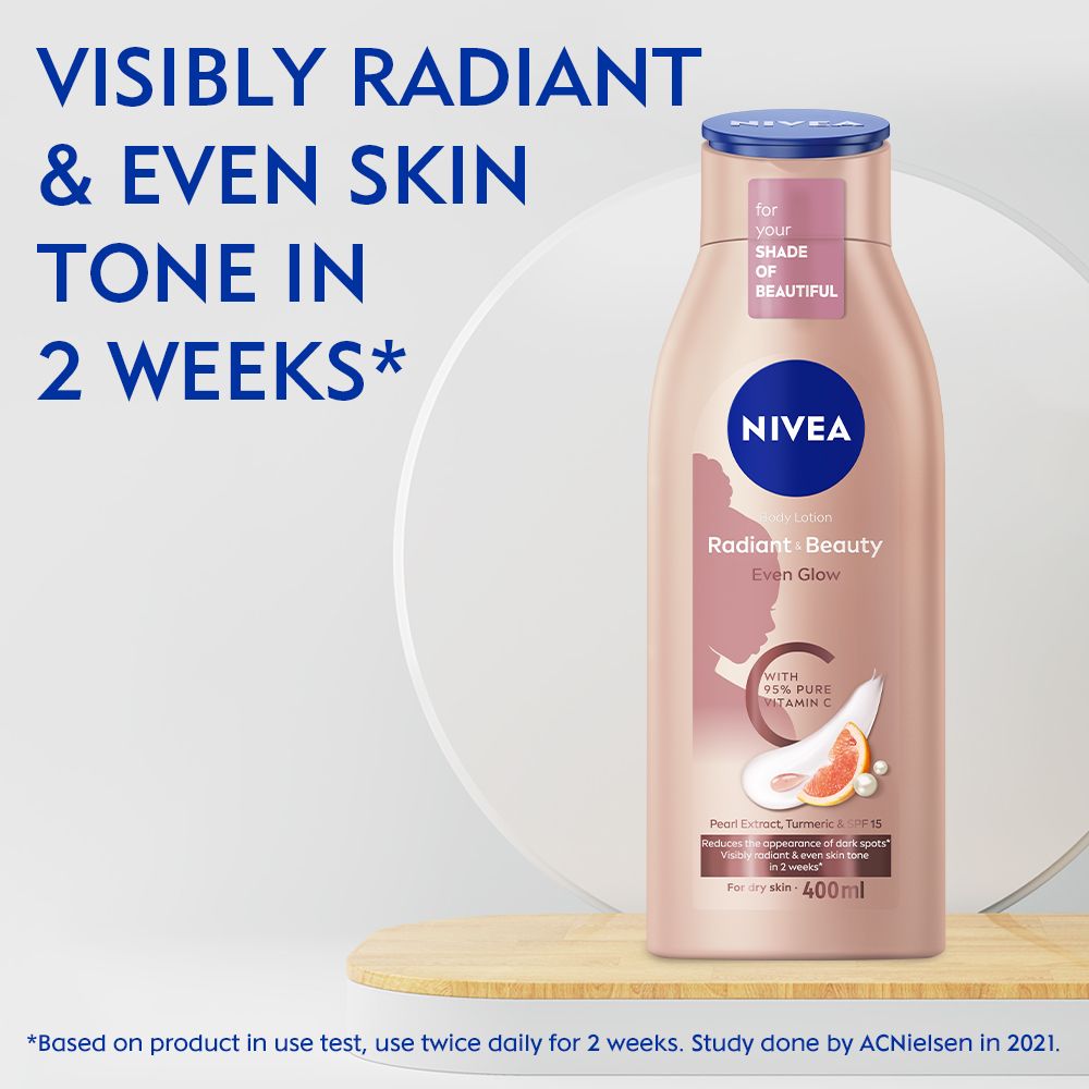 NIVEA Radiant & Beauty Even Glow Body Lotion with 95% Pure Vitamin C
