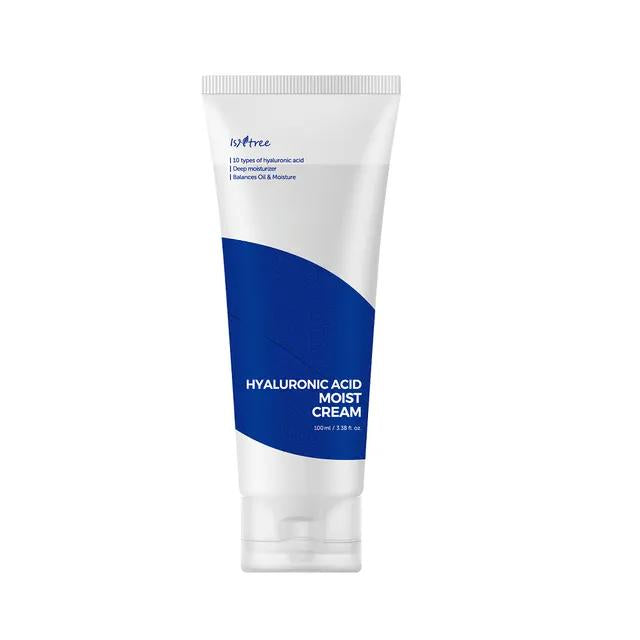 ISNTREE Hyaluronic Acid Moist Cream 100ml, 3.38 fl.oz | Korean Skincare | Balances Oil & Moisture | Deep Hydration