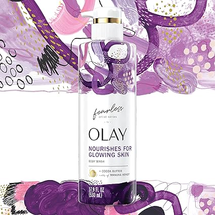 Olay Fearless Moisturizing Body Wash for Women with Cocoa Butter and Notes of Manuka Honey