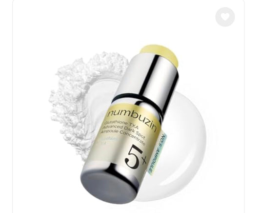 numbuzin No.5 Glutathione TXA Dark Spot Ampoule, Targeted Tone Care Concentrate for Dark Spots & Uneven Skin, Tranexamic Acid, Niacinamide, Vitamin Tree Water, Korean Skincare, 10.7g