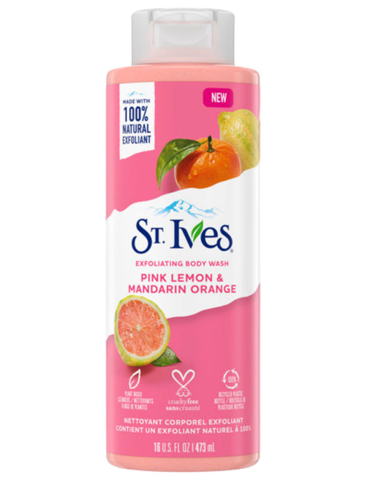 EXFOLIATING BODY WASH FOR WOMEN, PINK LEMON & MANDARIN ORANGE, 22 FL OZ
