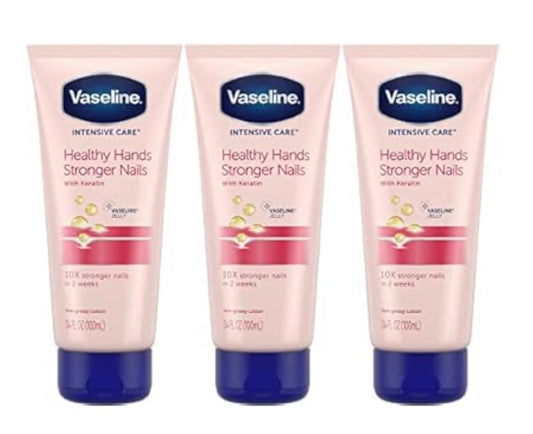 Vaseline Intensive Care Healthy Hand Stronger Nails Lotion, 3.4 Fl Ounce (Single)
