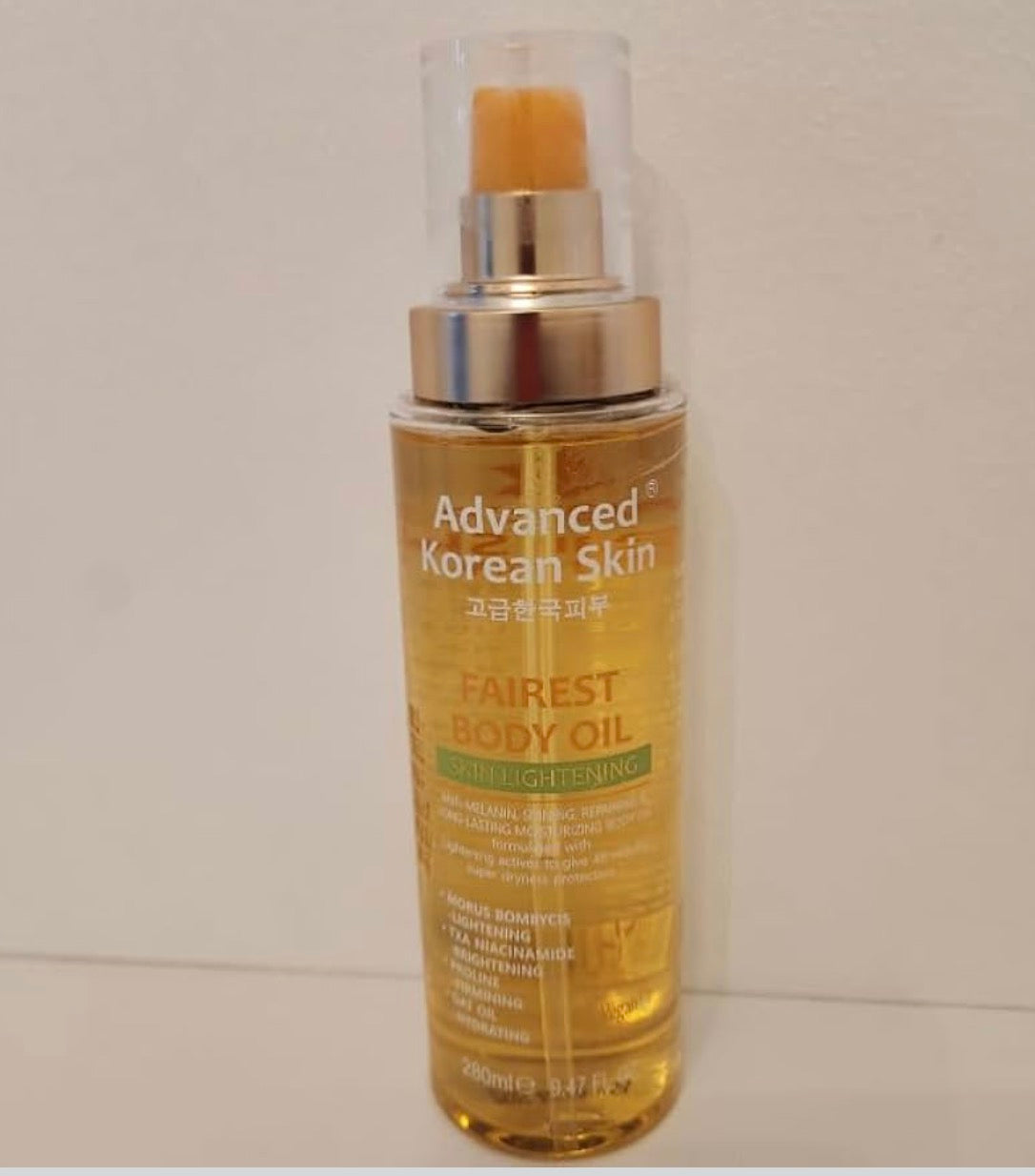 Advanced Korean Skin Fairest Body Oil, Skin Lightening, 280ml