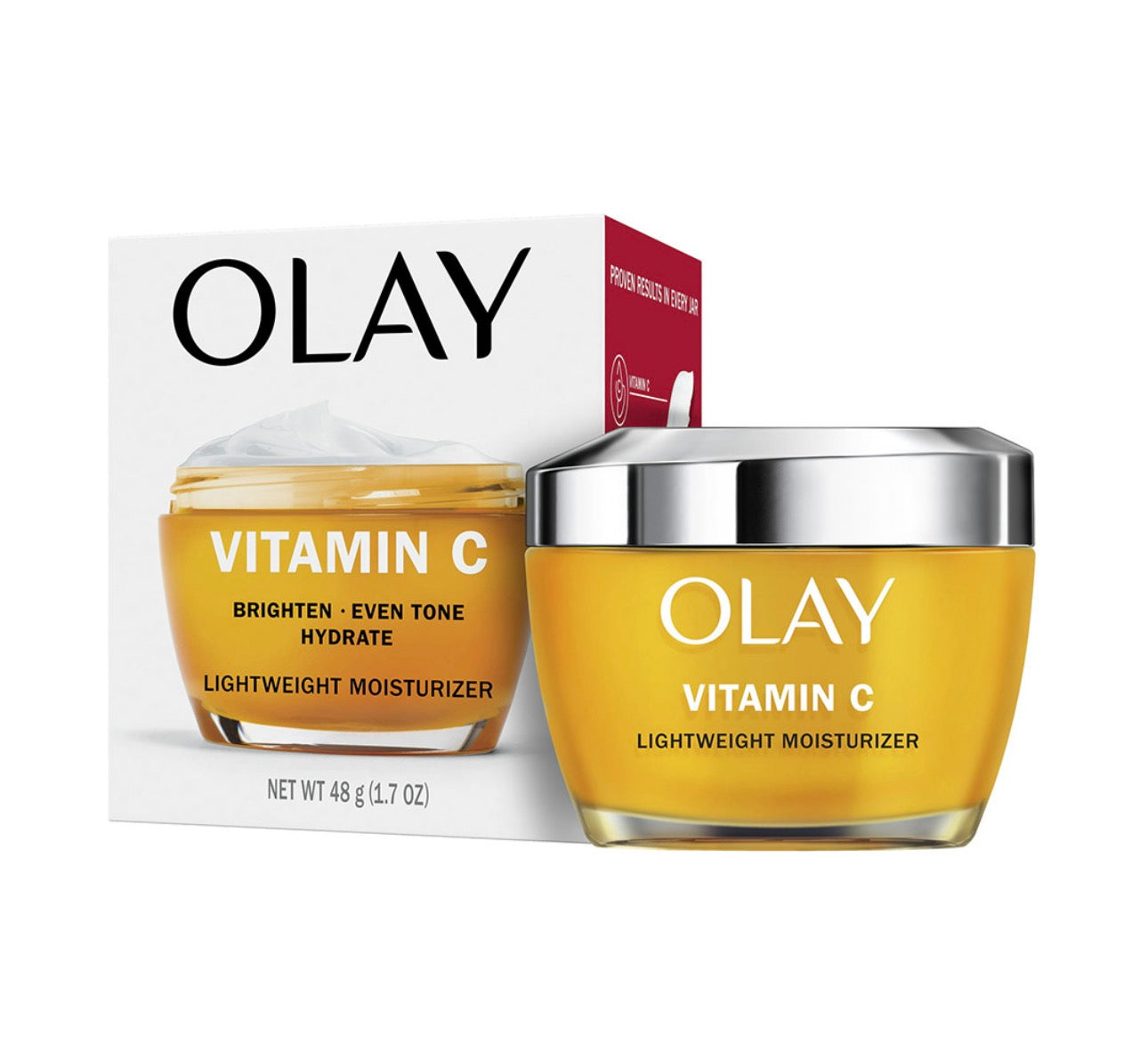 Olay Vitamin C Lightweight Hydrating Face Moisturizer for Bright Radiant Skin 1.7Oz (50ml)