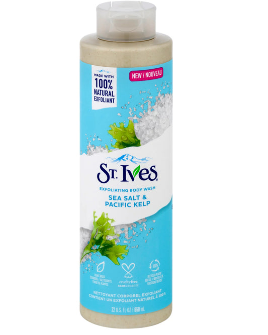 EXFOLIATING BODY WASH FOR WOMEN, SEA SALT & PACIFIC KELP, 22 FL OZ