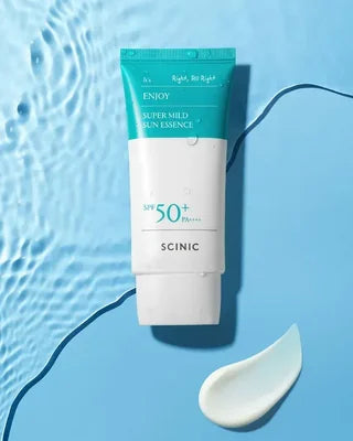 SCINIC Enjoy Super Mild Sun Essence EX 1.69 fl oz(50ml) SPF 50+ | Lightweight, Fast-Absorbing, Hydrating Sunscreen | Korean Skincare