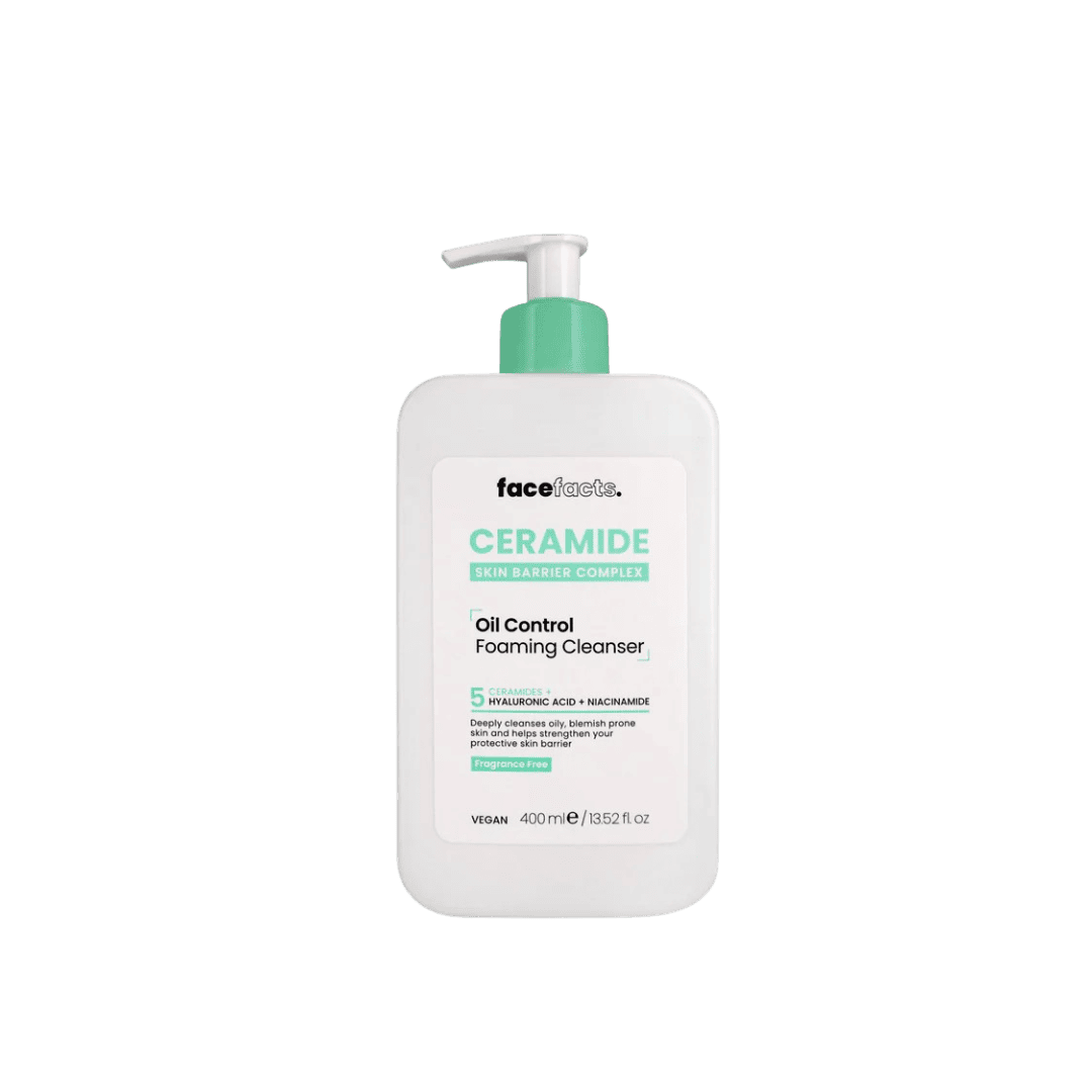 Face Facts Ceramide Oil Control Foaming Cleanser 5 Ceramides + Hyaluronic Acid + Niacinamide (400ml/13.52fl.oz)