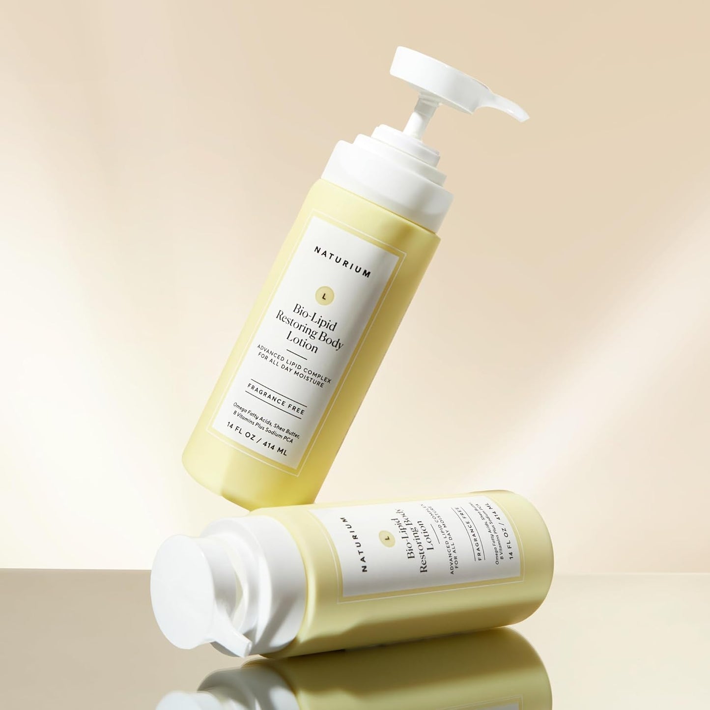 Naturium Bio-Lipid Restoring Moisturizing Body Lotion with Shea Butter, Fragrance Free, 14 oz