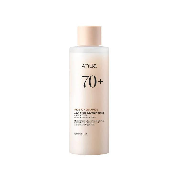 ANUA Rice 70 Glow Milky Toner, for Glass Skin, Rice Water